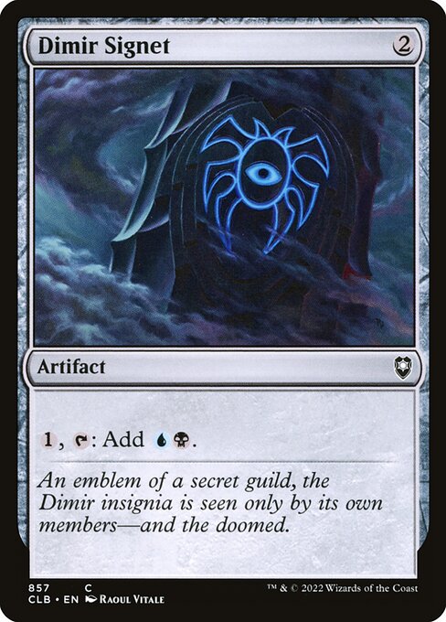 Dimir Signet — Commander Legends: Battle for Baldur's Gate #857, art by Raoul Vitale