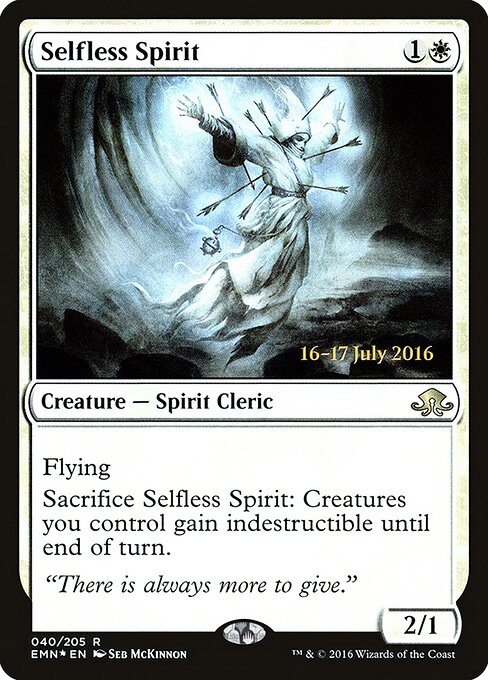 Selfless Spirit — Eldritch Moon Promos #40s, art by Seb McKinnon
