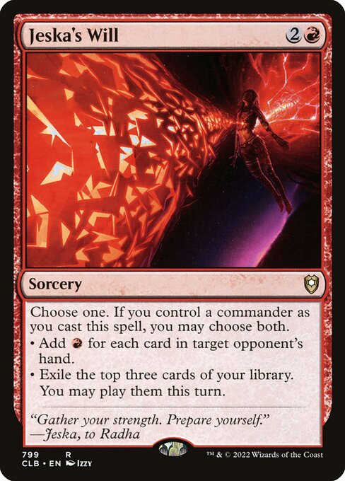 Jeska's Will — Commander Legends: Battle for Baldur's Gate #799, art by Izzy