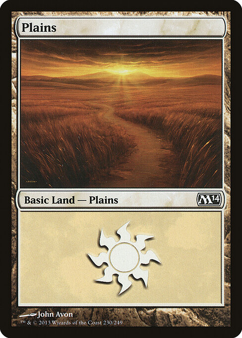 Plains — Magic 2014 #230, art by John Avon