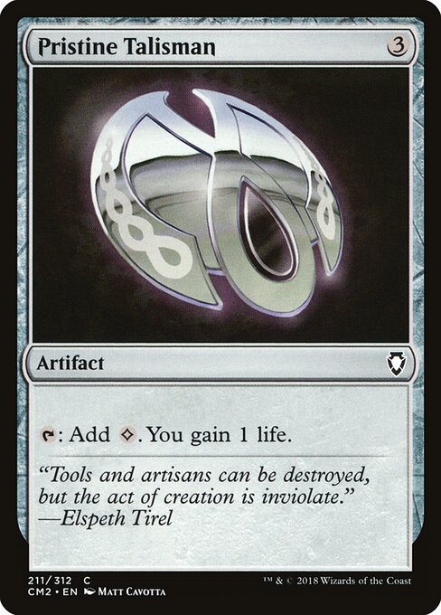 Pristine Talisman — Commander Anthology Volume II #211, art by Matt Cavotta