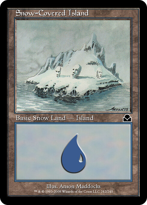 Snow-Covered Island — Masters Edition II #242, art by Anson Maddocks