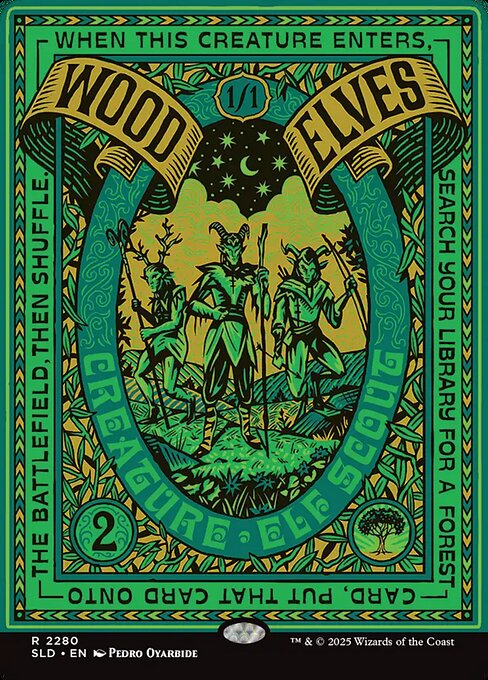 Wood Elves — Secret Lair Drop #2280, art by Pedro Oyarbide