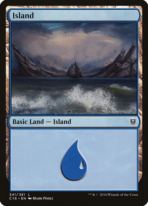 Island — Commander 2016 #341, art by Mark Poole