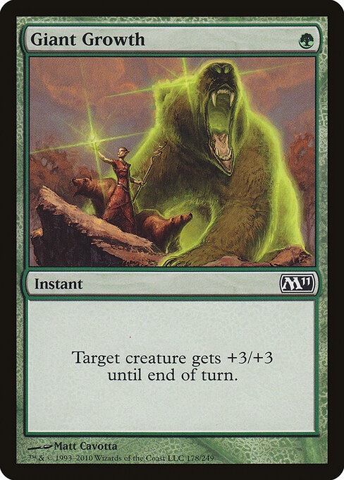 Giant Growth — Magic 2011 #178, art by Matt Cavotta