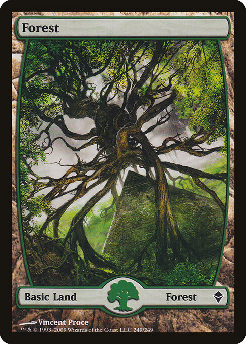 Forest — Zendikar #249, art by Vincent Proce