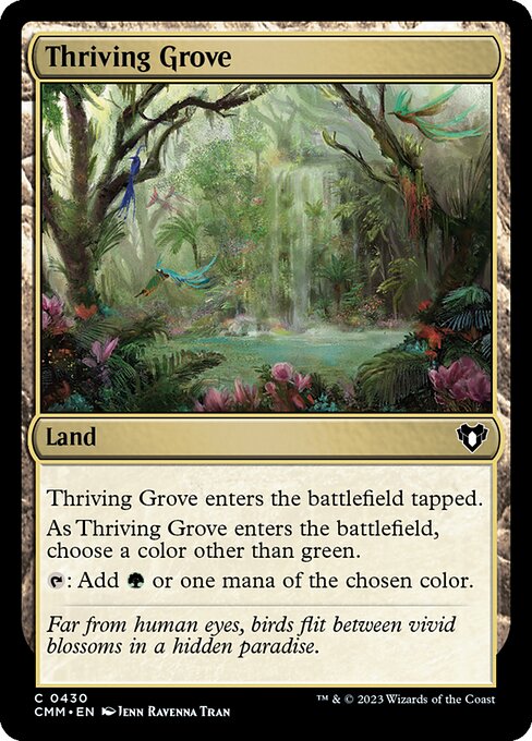 Thriving Grove — Commander Masters #430, art by Ravenna Tran