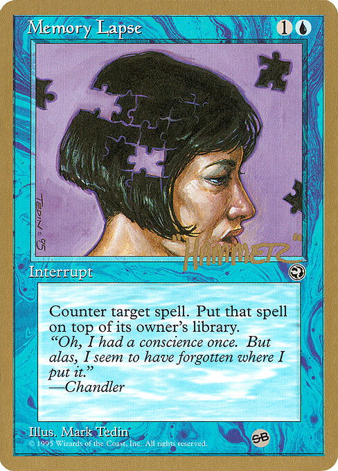 Memory Lapse — Pro Tour Collector Set #shr32asb, art by Mark Tedin