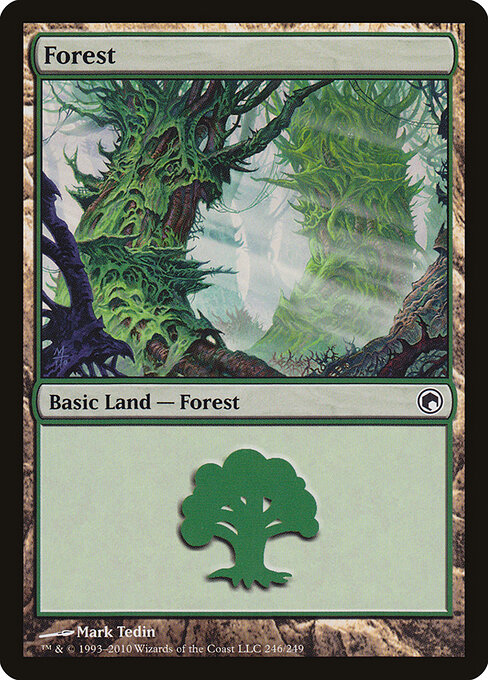 Forest — Scars of Mirrodin #246, art by Mark Tedin