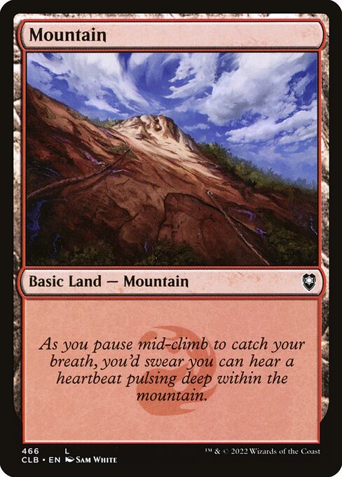 Mountain — Commander Legends: Battle for Baldur's Gate #466, art by Sam White