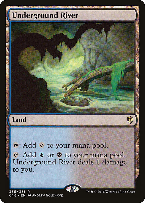 Underground River — Commander 2016 #335, art by Andrew Goldhawk