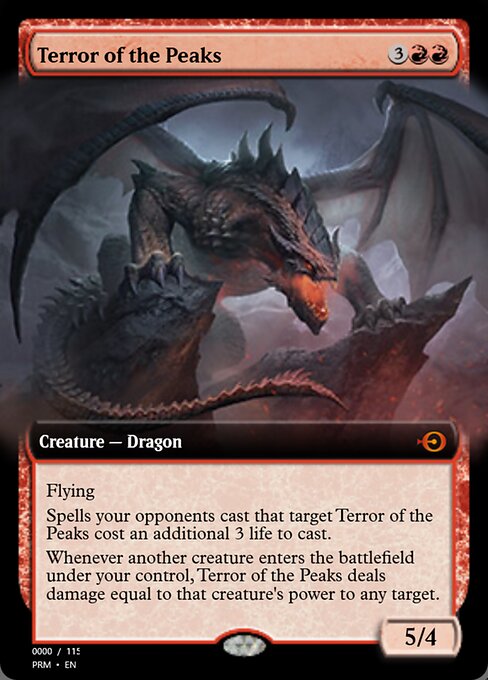 Terror of the Peaks — Magic Online Promos #81976, art by Andrey Kuzinskiy