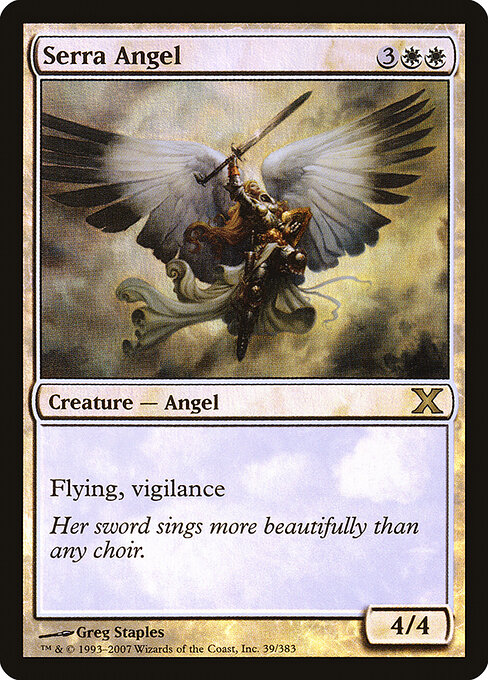 Serra Angel — Tenth Edition #39★, art by Greg Staples