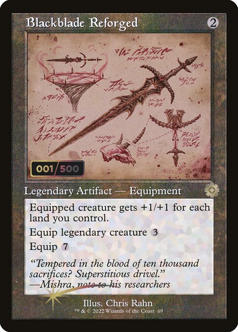 Blackblade Reforged — The Brothers' War Retro Artifacts #69z, art by Chris Rahn
