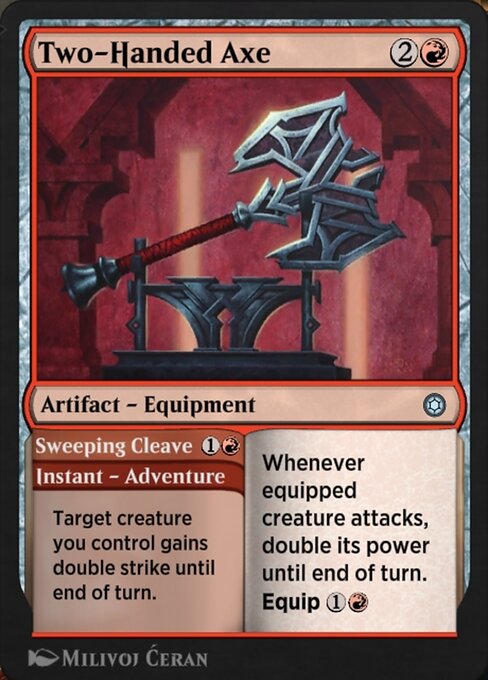Two-Handed Axe // Sweeping Cleave — Alchemy Horizons: Baldur's Gate #191, art by Milivoj Ćeran