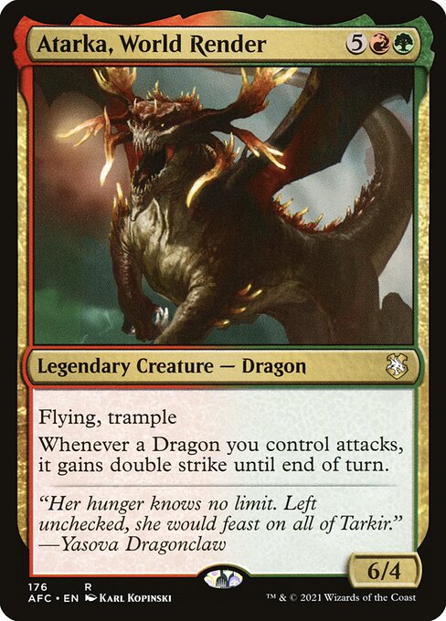 Atarka, World Render — Forgotten Realms Commander #176, art by Karl Kopinski