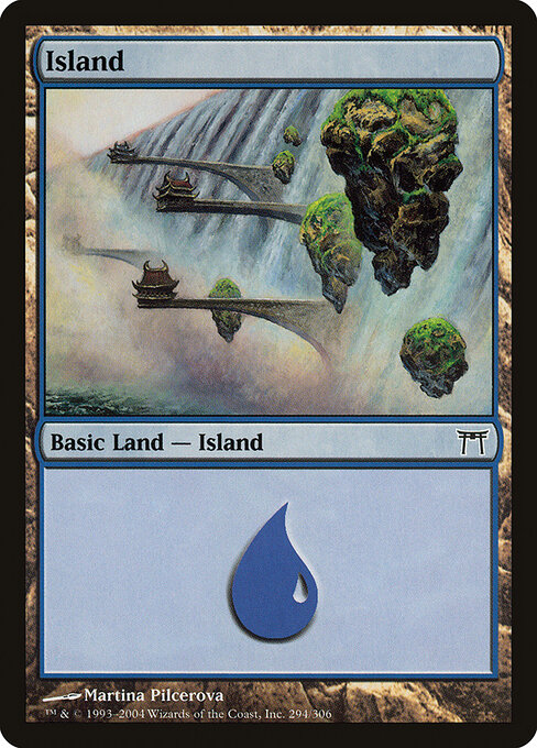 Island — Champions of Kamigawa #294, art by Martina Pilcerova