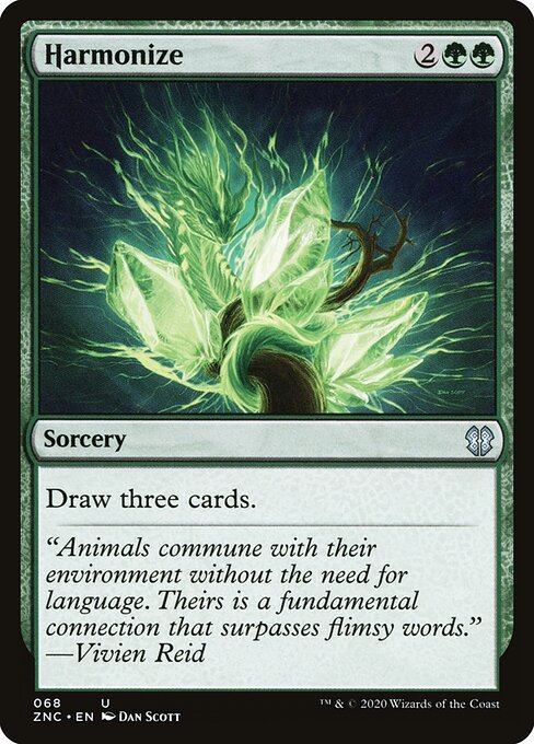 Harmonize — Zendikar Rising Commander #68, art by Dan Murayama Scott