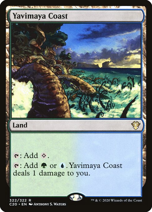 Yavimaya Coast — Commander 2020 #322, art by Anthony S. Waters