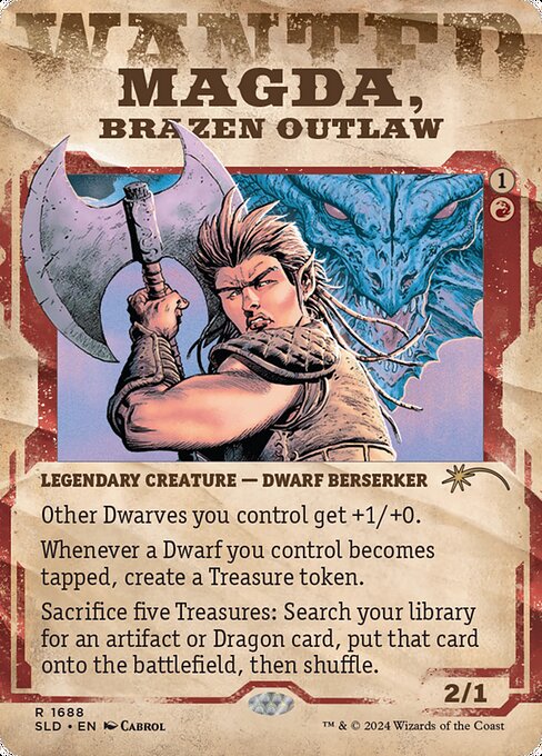 Magda, Brazen Outlaw — Secret Lair Drop #1688, art by Cabrol