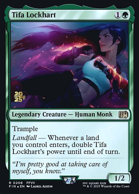 Tifa Lockhart — Final Fantasy Promos #206s, art by Laurel Austin