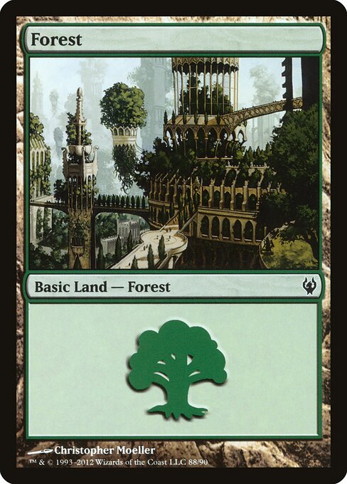 Forest — Duel Decks: Izzet vs. Golgari #88, art by Christopher Moeller