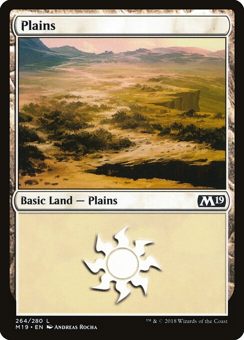 Plains — Core Set 2019 #264, art by Andreas Rocha