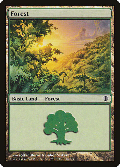 Forest — Shards of Alara #248, art by Zoltan Boros & Gabor Szikszai