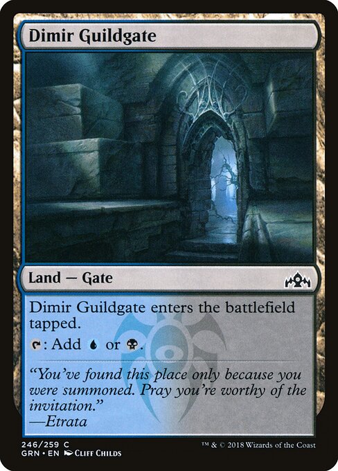 Dimir Guildgate — Guilds of Ravnica #246, art by Cliff Childs