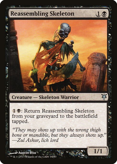 Reassembling Skeleton — Duel Decks: Sorin vs. Tibalt #44, art by Austin Hsu