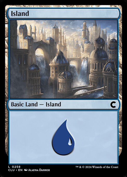 Island — Ravnica: Clue Edition #258, art by Alayna Danner
