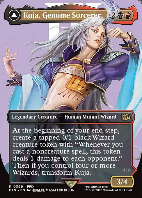 Kuja, Genome Sorcerer // Trance Kuja, Fate Defied — Final Fantasy #399, art by Masateru Ikeda & Robert Cornelius