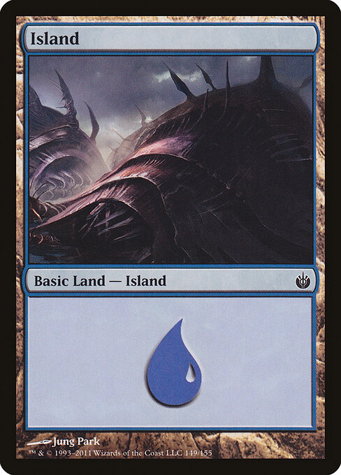 Island — Mirrodin Besieged #149, art by Jung Park
