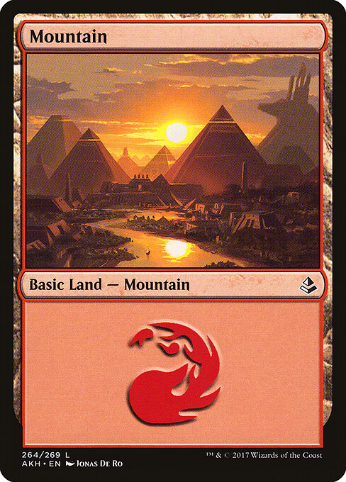 Mountain — Amonkhet #264, art by Jonas De Ro