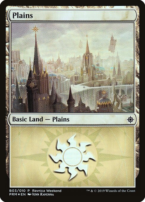 Plains — RNA Ravnica Weekend #B03, art by Ravenna Tran