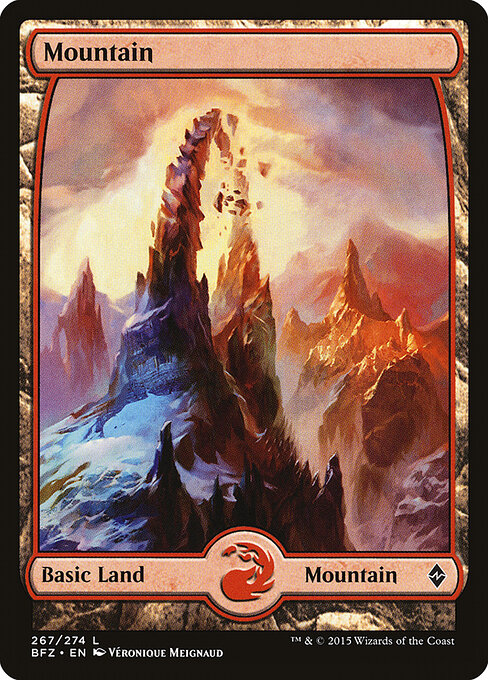 Mountain — Battle for Zendikar #267, art by Véronique Meignaud