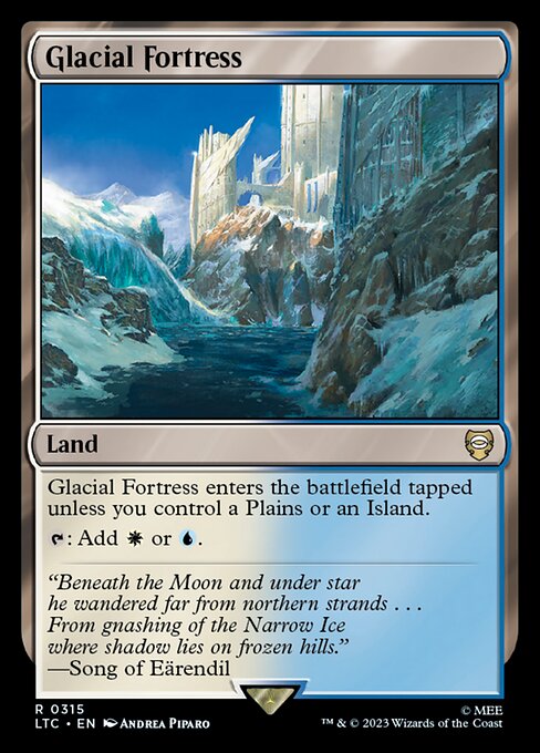 Glacial Fortress — Tales of Middle-earth Commander #315, art by Andrea Piparo