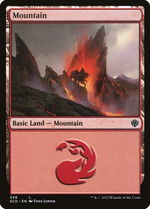Mountain — Starter Commander Decks #348, art by Titus Lunter