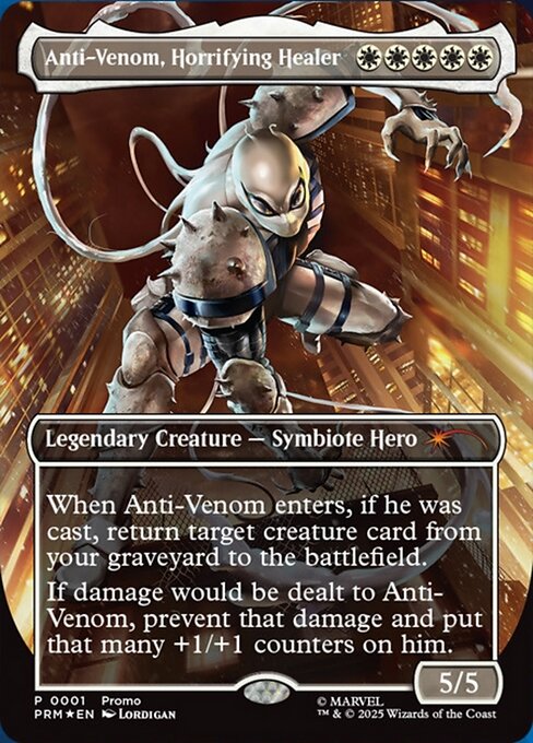 Anti-Venom, Horrifying Healer — Marvel Legends Series Inserts #1, art by Lordigan