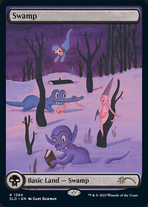 Swamp — Secret Lair Drop #1384, art by Gary Baseman