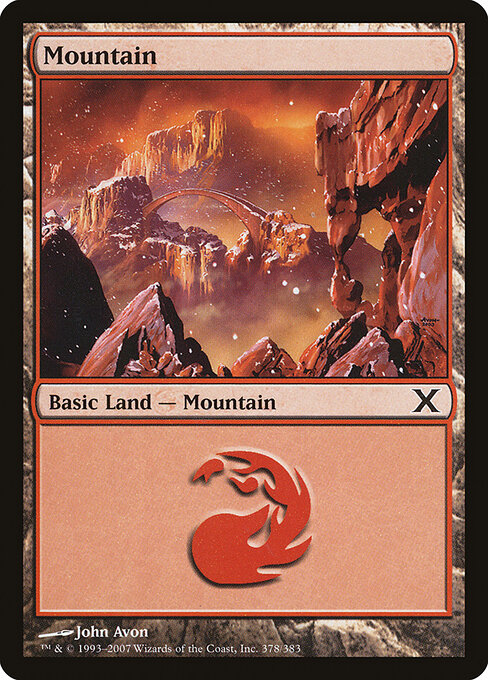 Mountain — Tenth Edition #378, art by John Avon