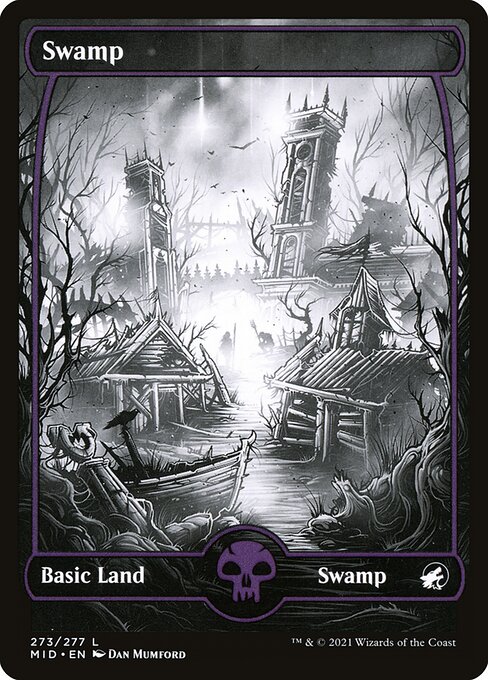 Swamp — Innistrad: Midnight Hunt #273, art by Dan Mumford