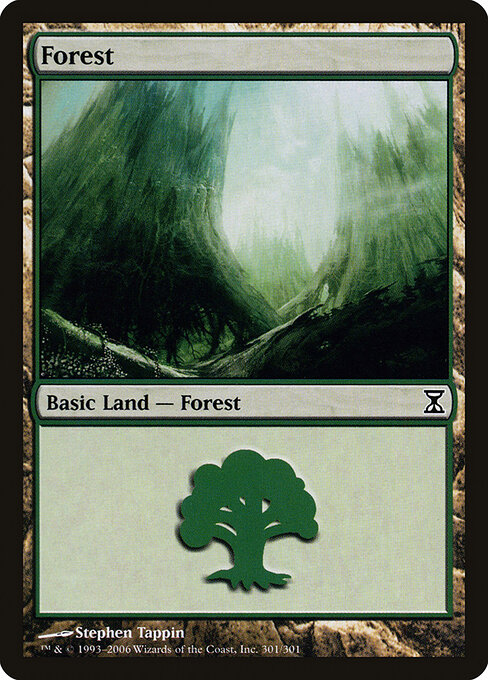 Forest — Time Spiral #301, art by Stephen Tappin