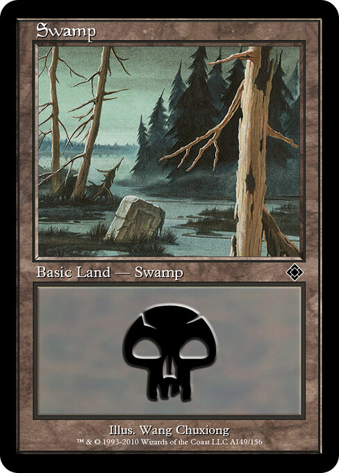 Swamp — Magic Online Theme Decks #A149, art by Wang Chuxiong