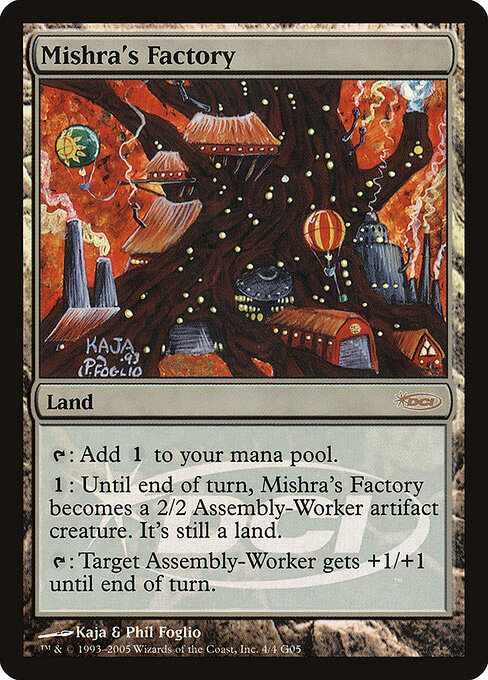 Mishra's Factory — Judge Gift Cards 2005 #4, art by Kaja Foglio & Phil Foglio
