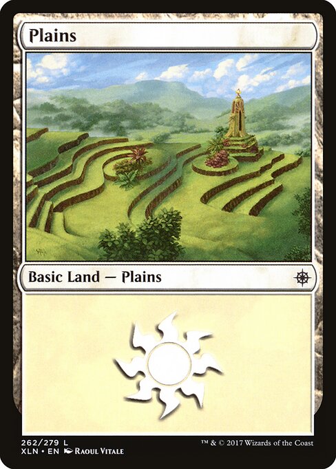 Plains — Ixalan #262, art by Raoul Vitale