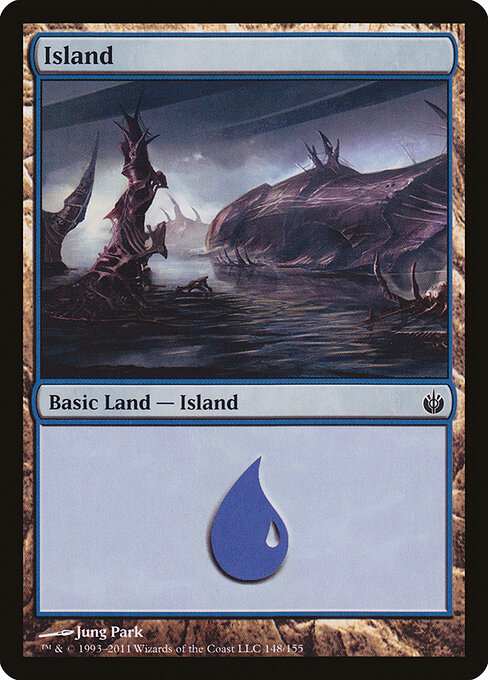 Island — Mirrodin Besieged #148, art by Jung Park
