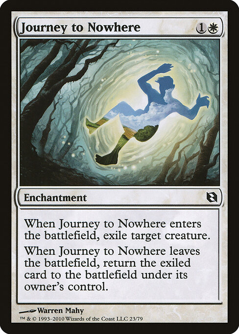 Journey to Nowhere — Duel Decks: Elspeth vs. Tezzeret #23, art by Warren Mahy