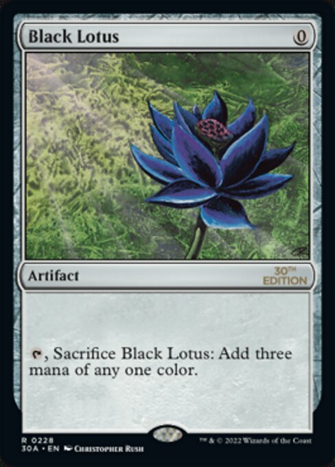 Black Lotus — 30th Anniversary Edition #228, art by Christopher Rush