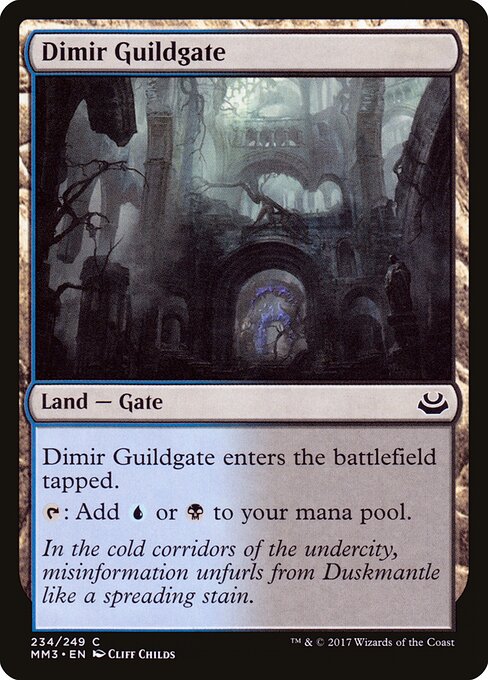 Dimir Guildgate — Modern Masters 2017 #234, art by Cliff Childs